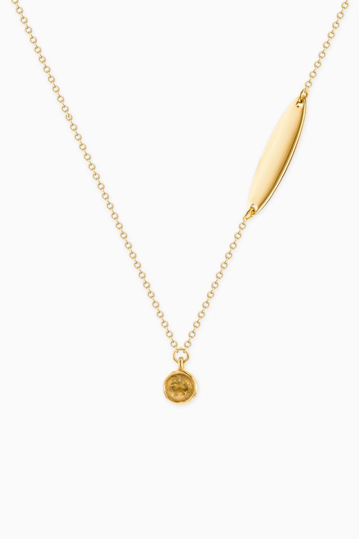 

Ara Citrine November Birthstone Necklace in 18kt Yellow Gold