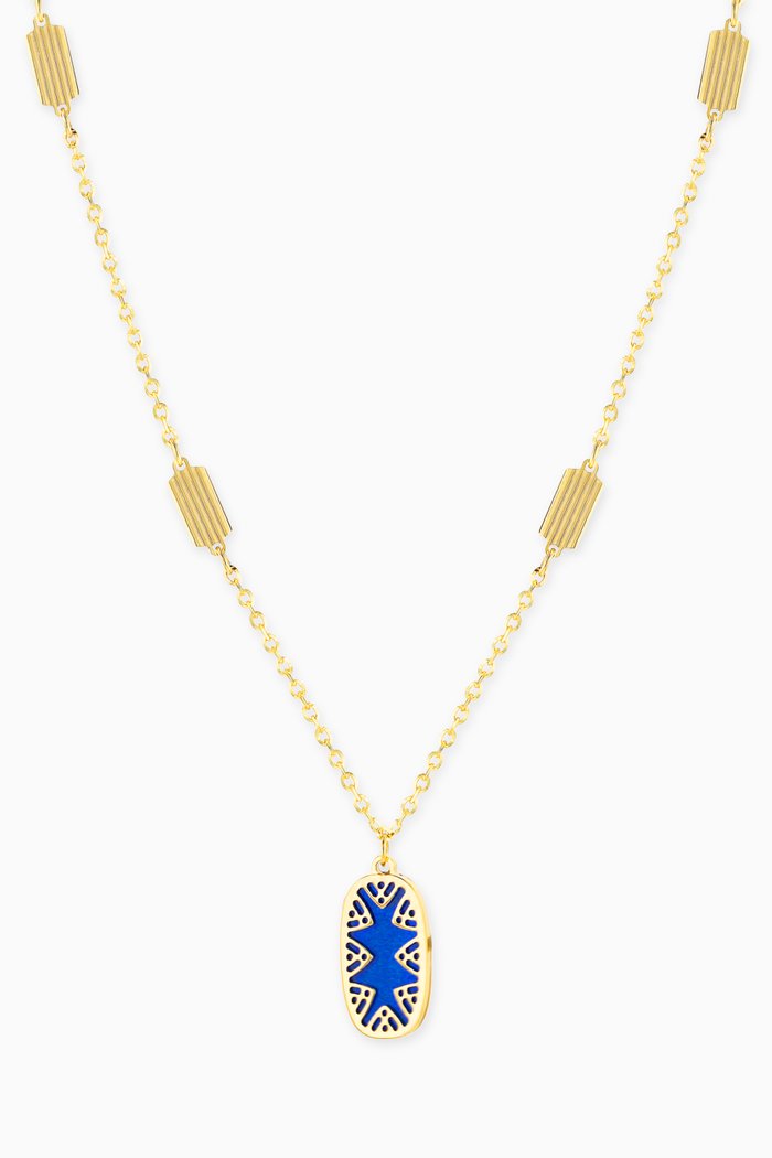 

Amelia Sky Mother of Pearl Necklace in 18kt Yellow Gold