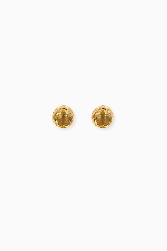 

Ara Citrine November Birthstone Earrings in 18kt Yellow Gold