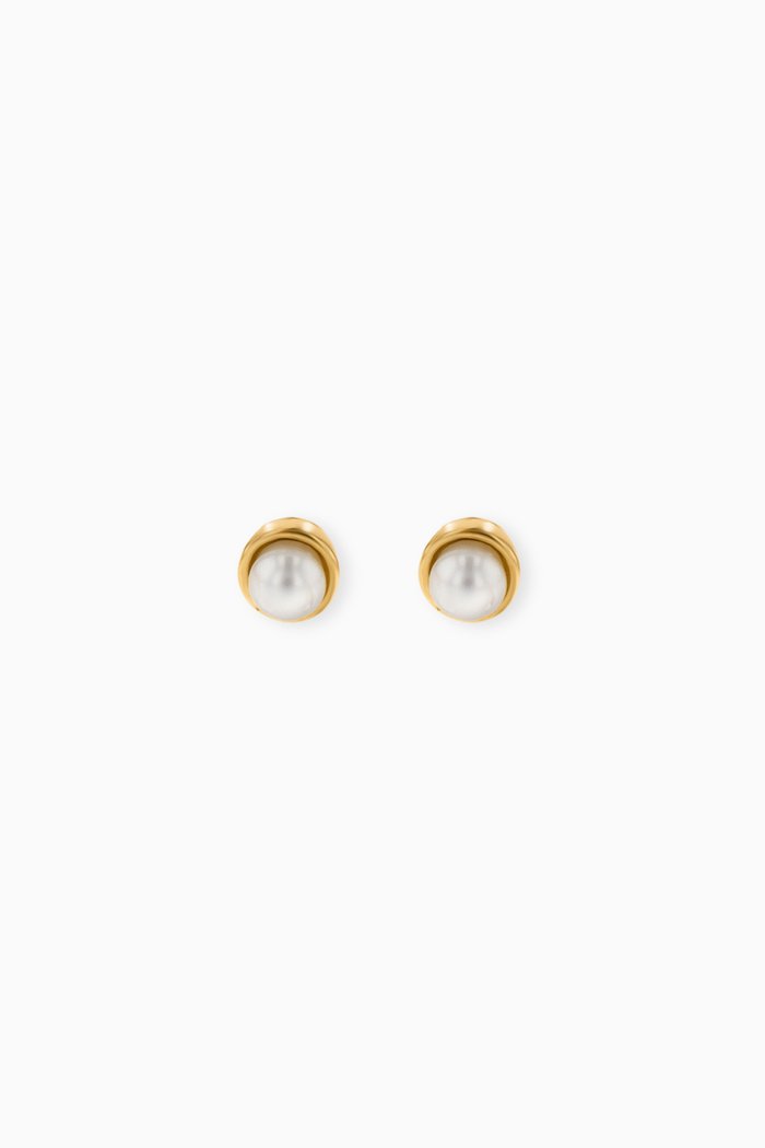 

Ara Pearl June Birthstone Earrings in 18kt Yellow Gold