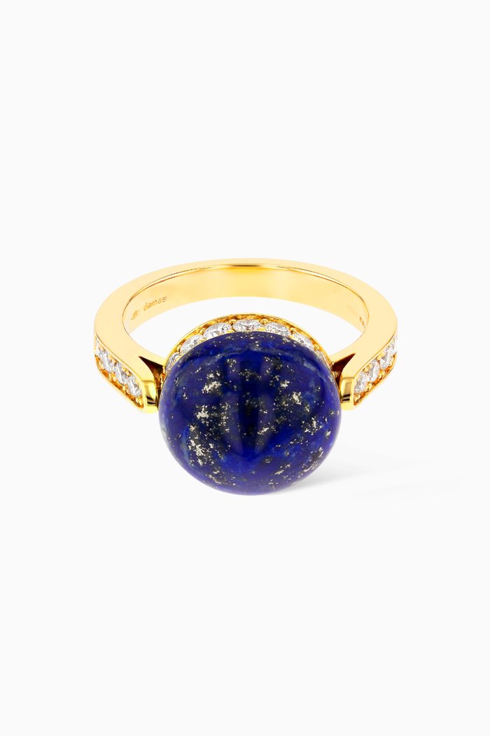 

Dome Majesty Lapis Lazuli & Diamond Ring in 18kt Yellow Gold