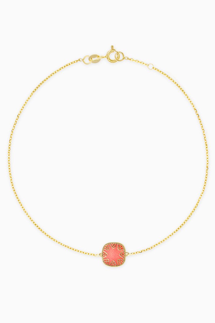 

Amelia Sunrise Mother of Pearl Bracelet in 18kt Yellow Gold