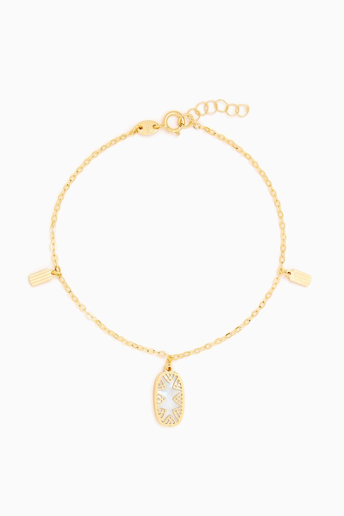 

Amelia Espańa Mother of Pearl Bracelet in 18kt Yellow Gold
