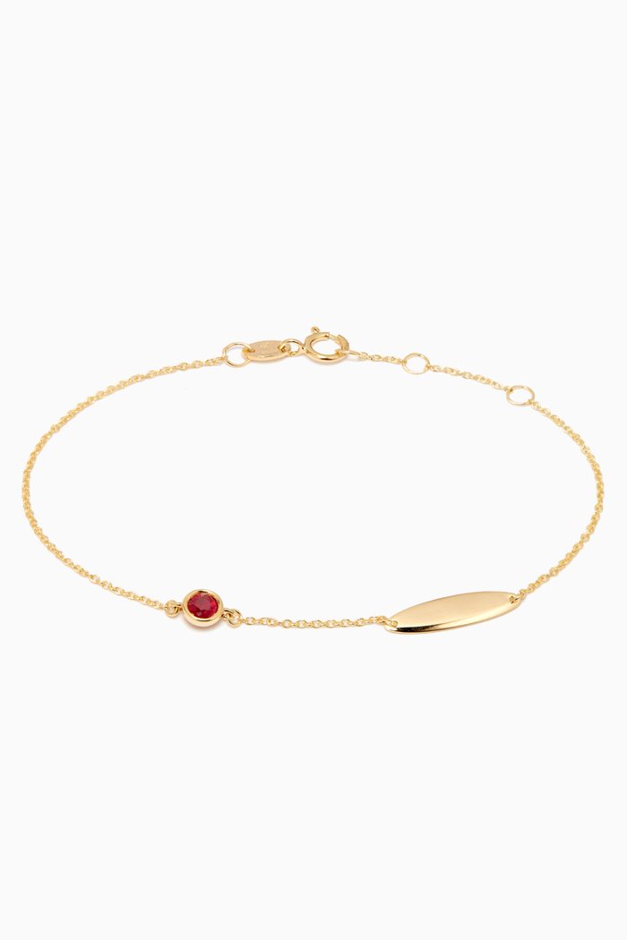 

Ara Ruby July Birthstone Bracelet in 18kt Yellow Gold