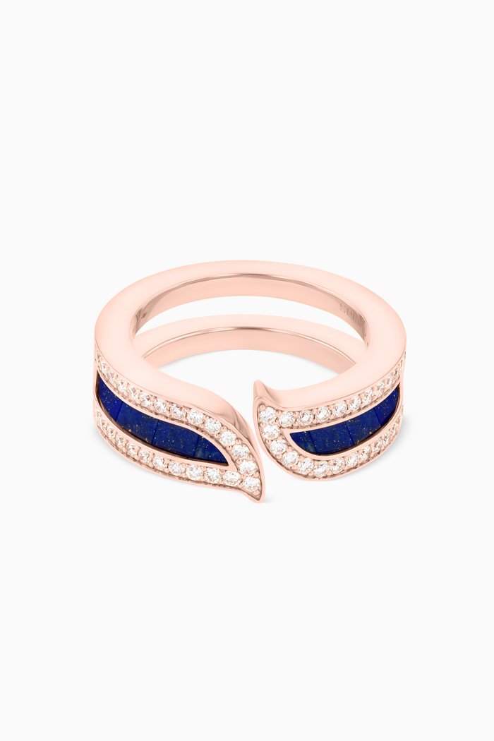 

Alif Mosaic Lapis Lazuli & Diamond Ring in 18kt Rose Gold