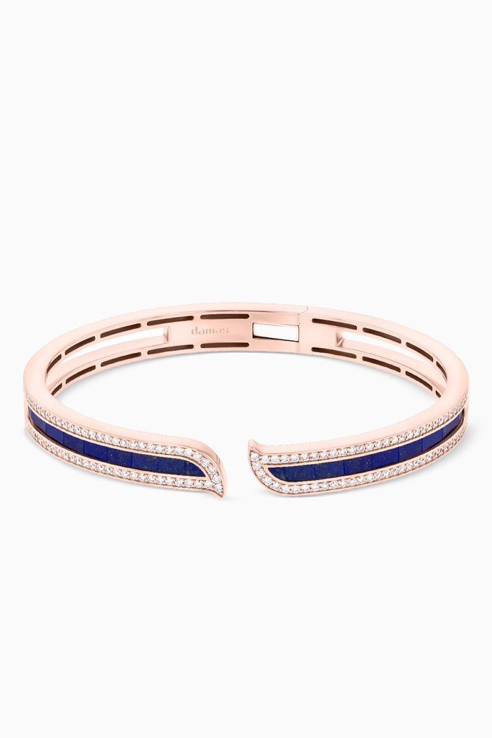 

Alif Mosaic Lapis Lazuli & Diamond Bangle in 18kt Rose Gold