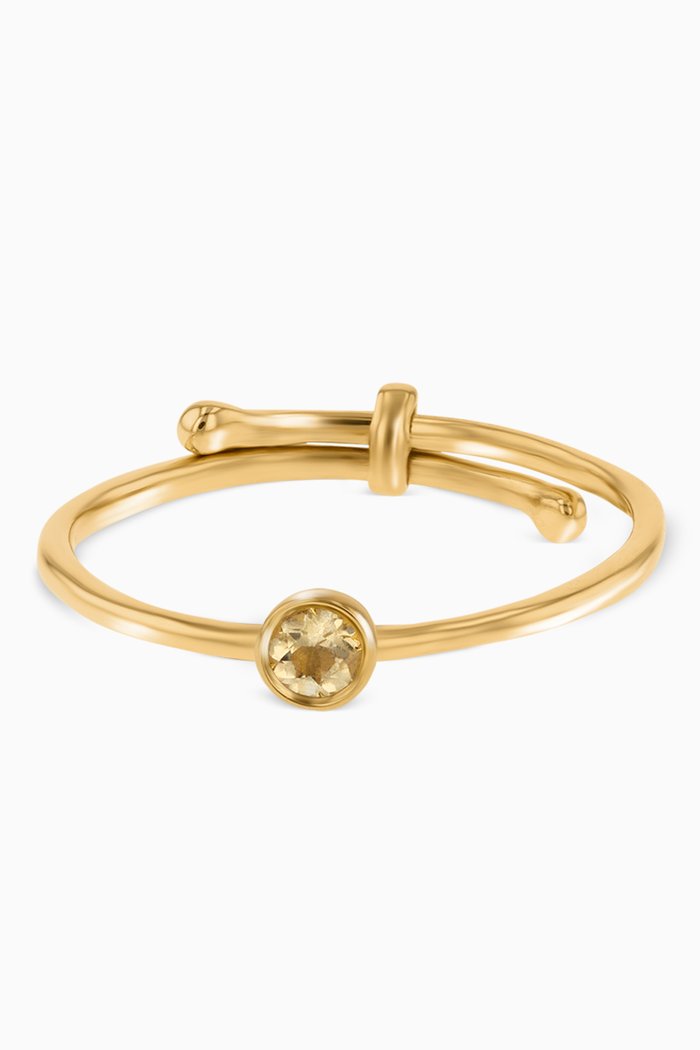 

Ara Citrine November Birthstone Ring in 18kt Yellow Gold