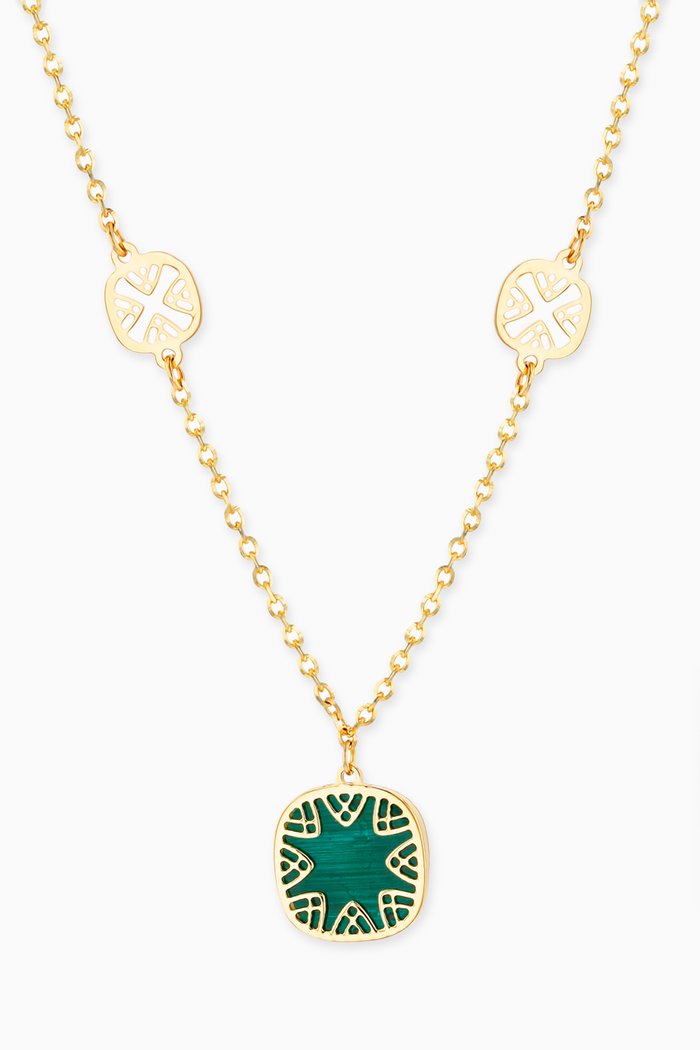 

Amelia Alhambra Palace Mother of Pearl Necklace in 18kt Yellow Gold