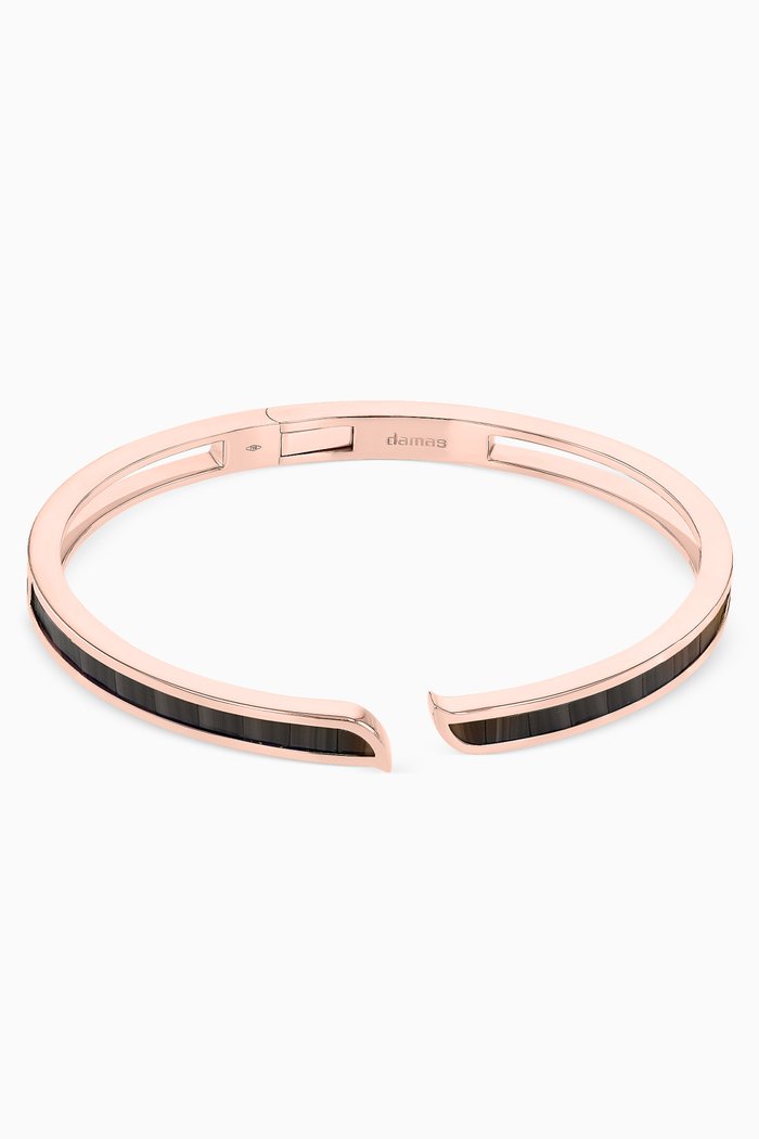 

Alif Mosaic Black Jade Bangle in 18kt Rose Gold