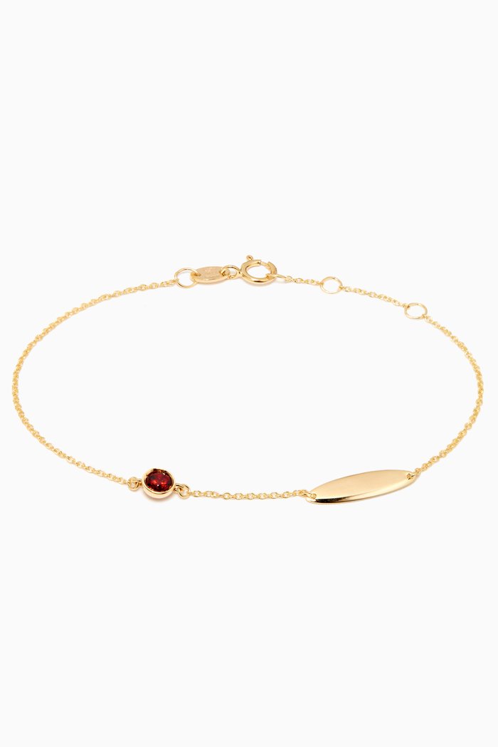

Ara Garnet January Birthstone Bracelet in 18kt Yellow Gold