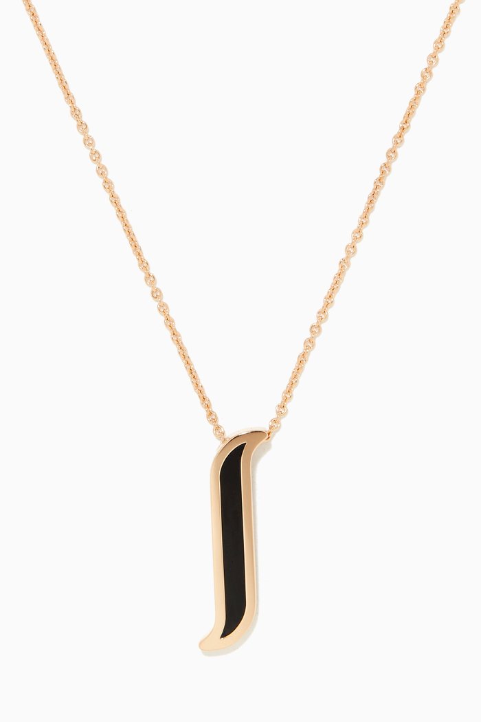 

Alif Mosaic Black Jade Necklace in 18kt Rose Gold