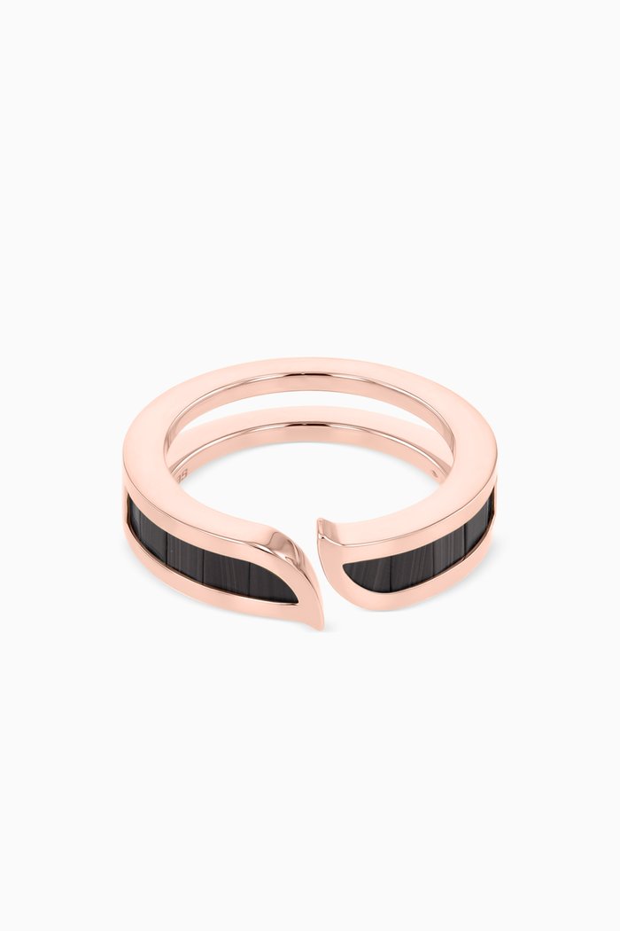

Alif Mosaic Black Jade Narrow Ring in 18kt Rose Gold