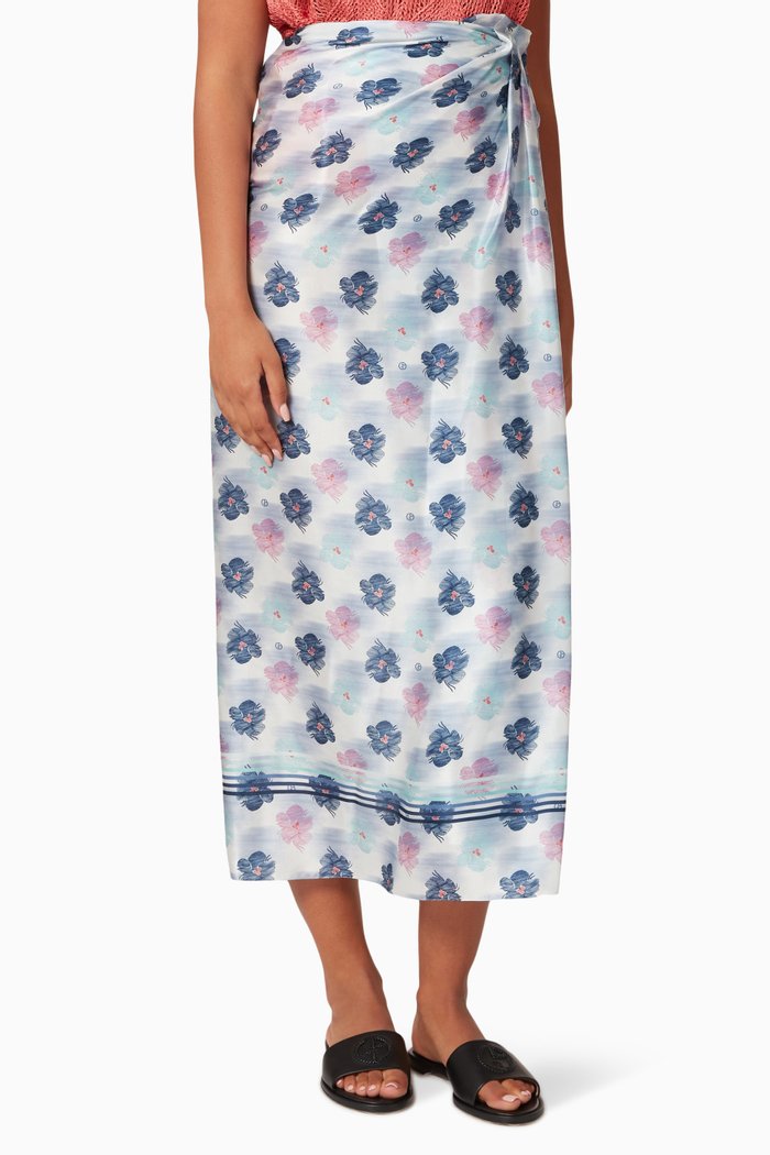 

Resort Capsule Collection Pareo Skirt in Silk, Multicolour