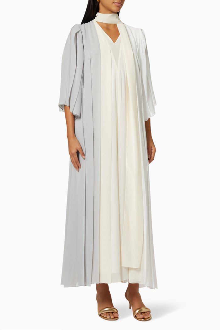 

Three Tone Jalabiya in Chiffon, Multicolour