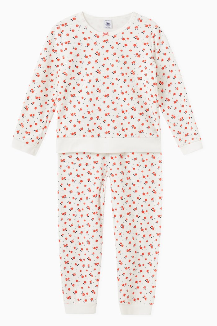 

Pyjama in Floral Print Velour, Multicolour