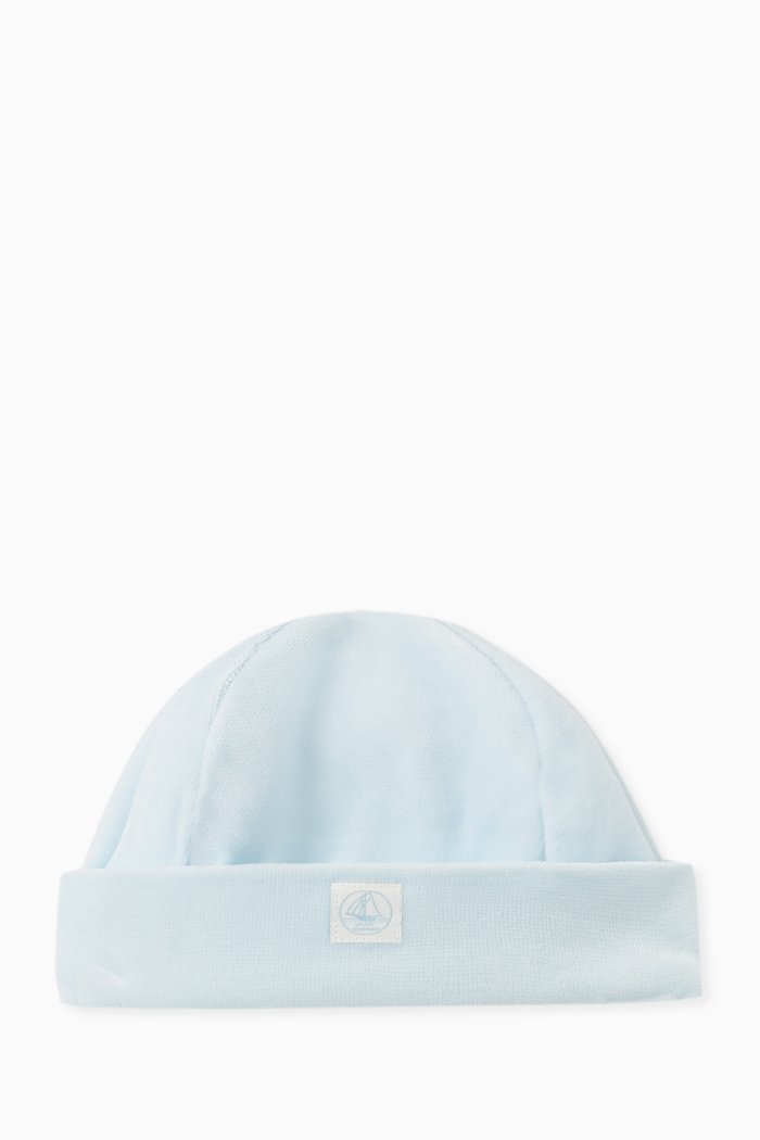 

Bonnet in Organic Cotton Velour, Blue