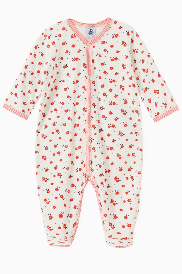 

Sleepsuit in Floral Velour, Multicolour