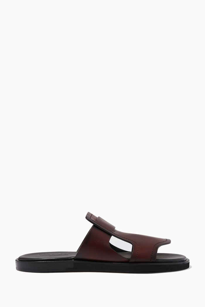 

Sandals in Calfskin, Burgundy