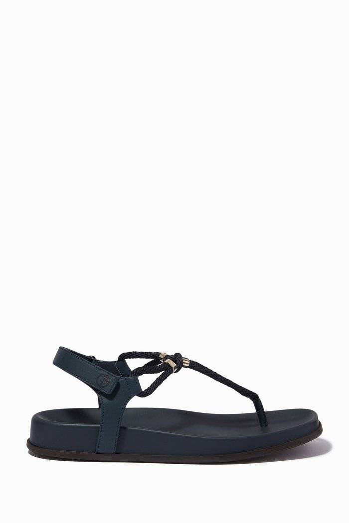 

Resort Capsule Collection Rope Thong Sandals in Rubber, Blue