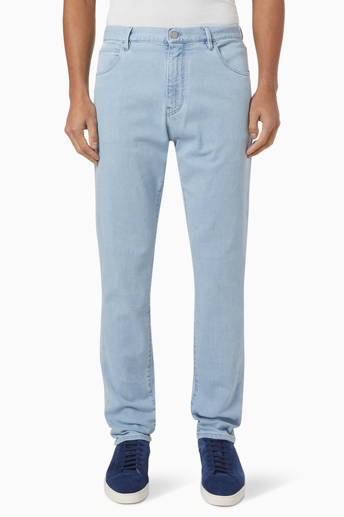 Tapered Jeans in Denim, Blue