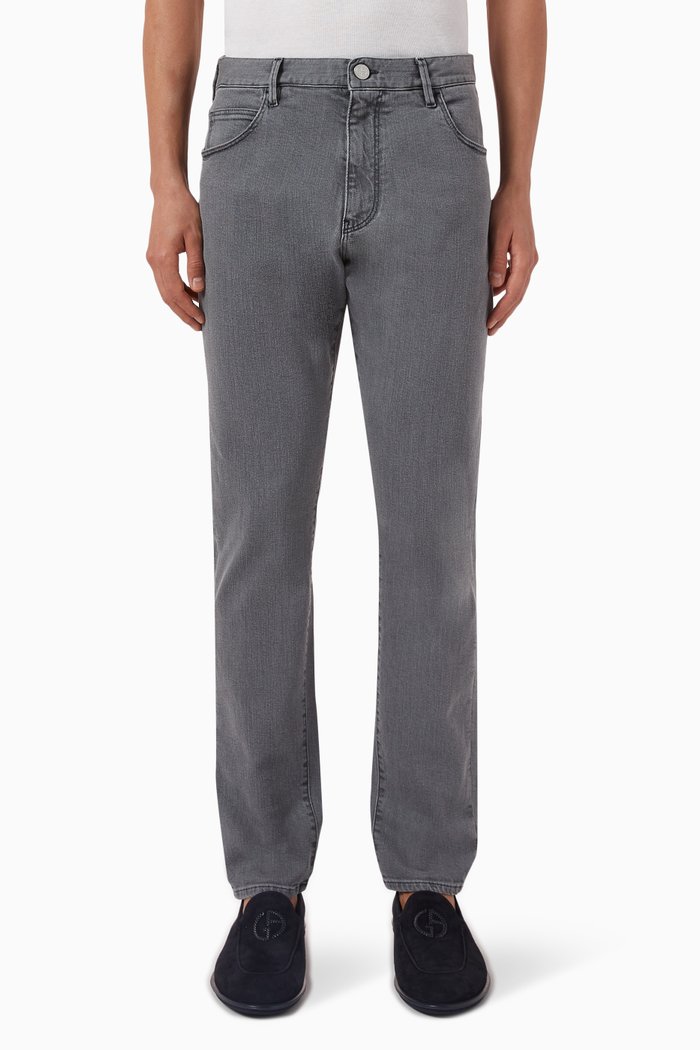 

Tapered Jeans in Denim, Grey
