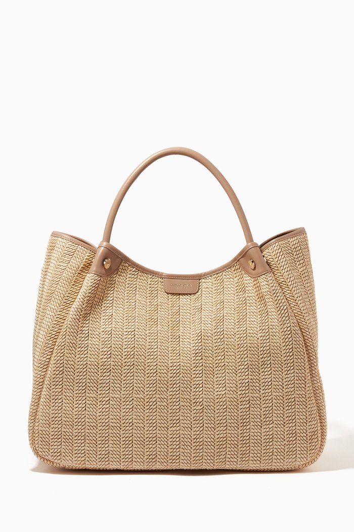 

Macramé Large Tote Bag in Raffia, Neutral