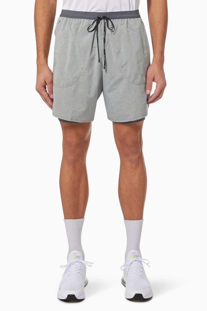 

Flex Stride 2-In-1 Running Shorts in Recycled Polyester, Grey