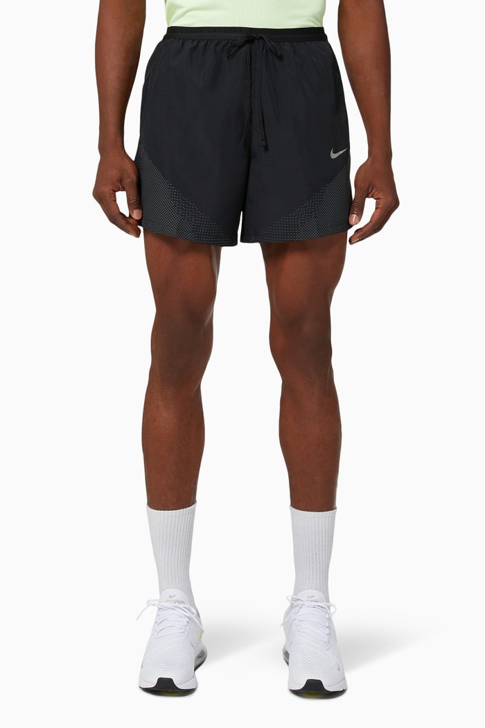 Division Flex Stride Shorts in Recycled Polyester, Black