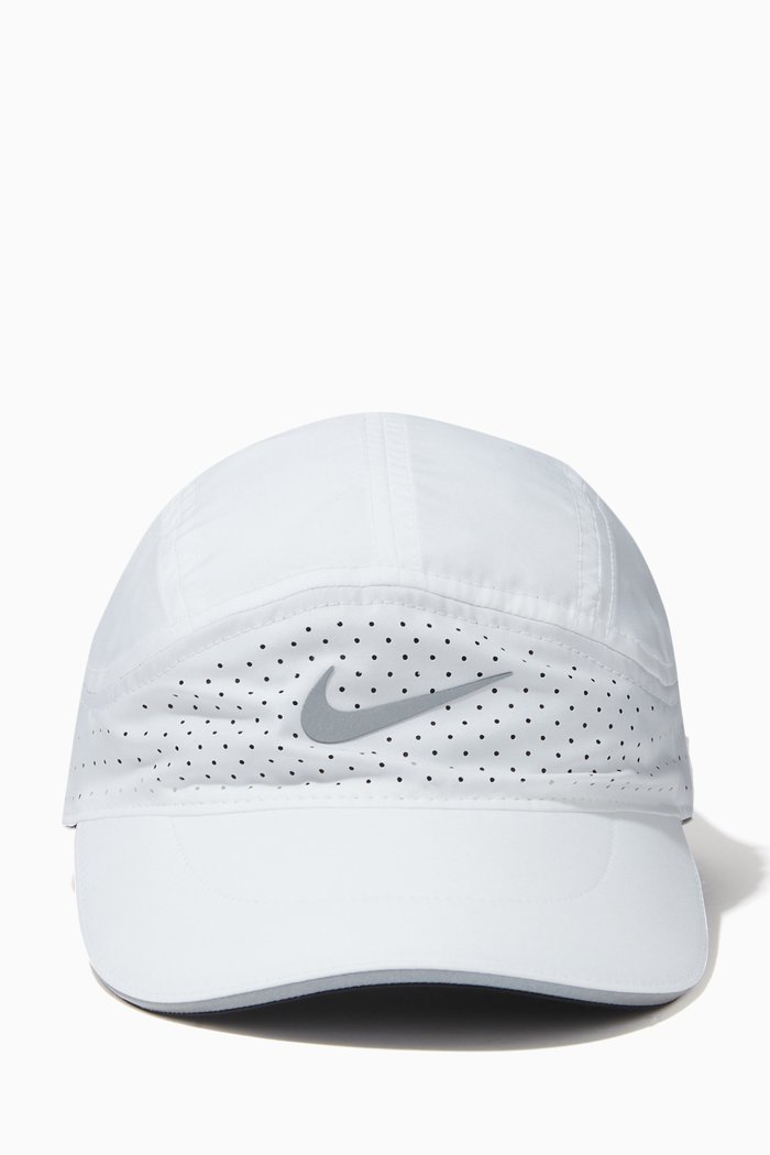 AeroBill Tailwind Running Cap in Recycled Textile, White