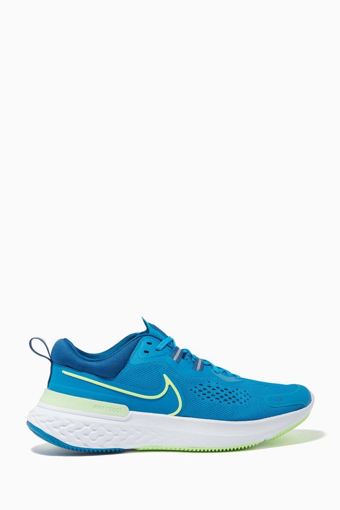 

React Miler 2 Sneakers in Textile Mesh, Blue