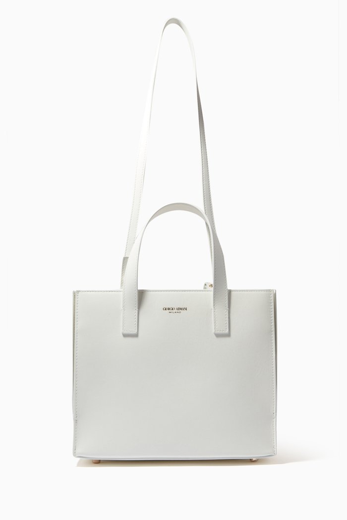

Le Jour Small Tote Bag in Nappa Leather, White