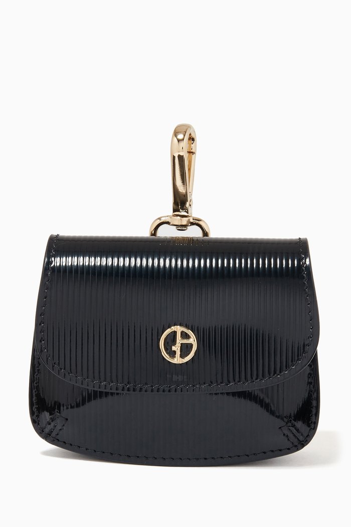 

La Prima Mini Carabiner Bag in Leather, Black