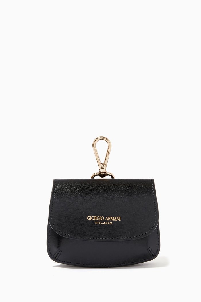

La Prima Charm Bag in Bovine Leather, Black