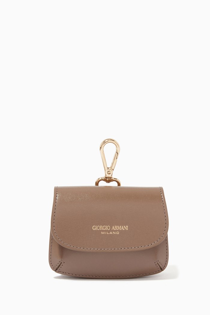 

La Prima Charm Bag in Bovine Leather, Brown