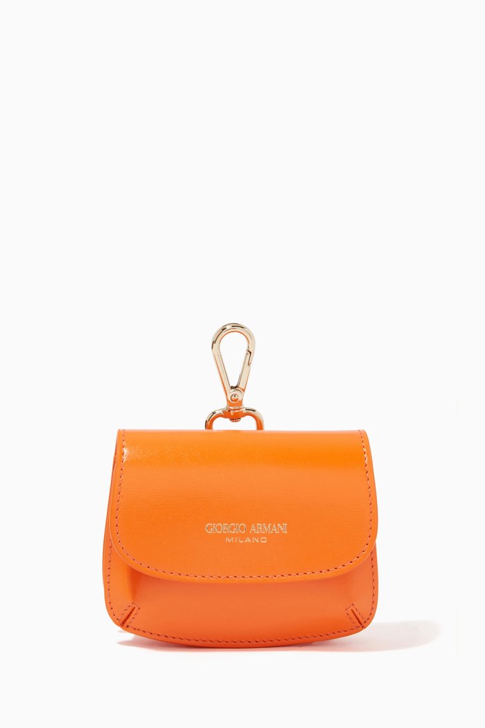 

La Prima Charm Bag in Bovine Leather, Orange