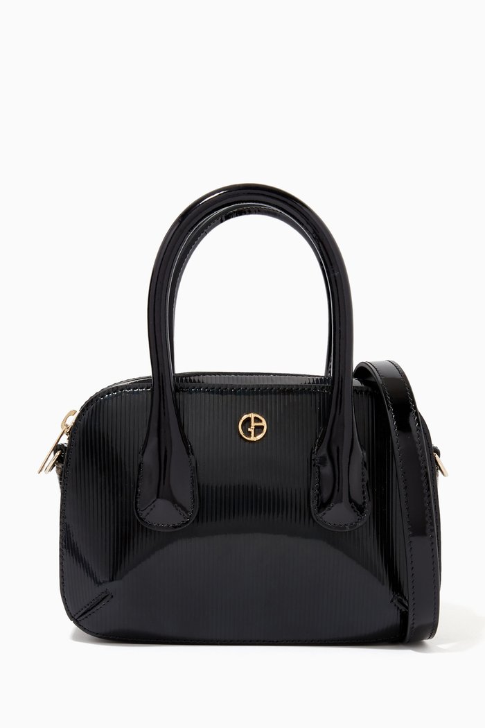 

La Prima Mini Trunk Bag in Leather, Black