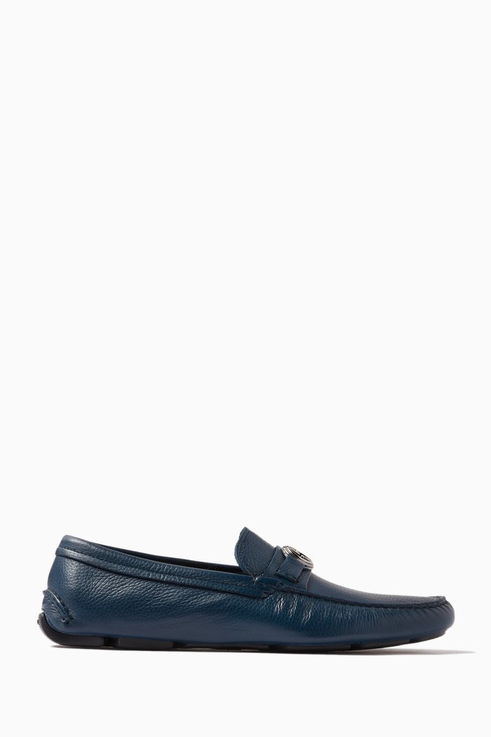 

Loafers in Leather, Blue