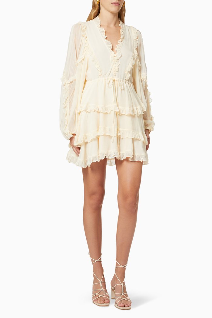 

Iris Mini Dress in Viscose, Neutral