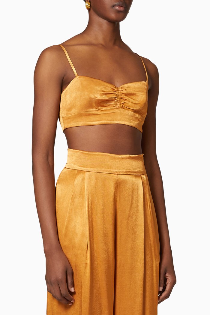 

Alma Bralette in Satin, Orange