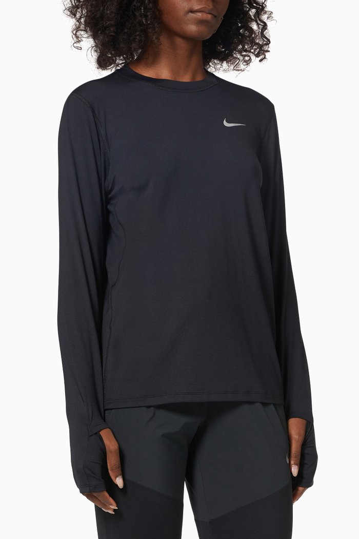 

Dri-FIT Element Running Top in Recycled Polyester, Black