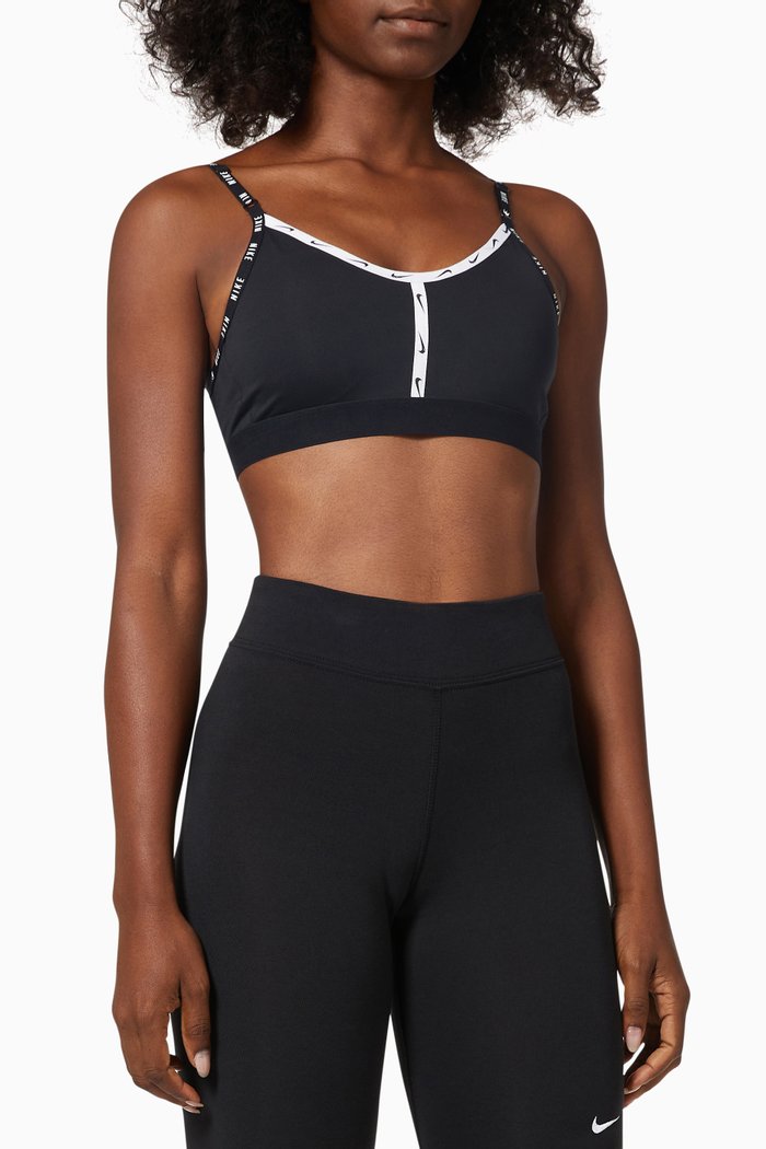 

Dri-FIT Indy Logo Tape Cutout Sports Bra, Black