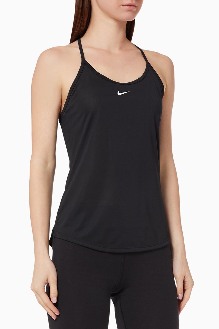 

Dri-FIT One Elastika Fit Tank in Jersey, Black