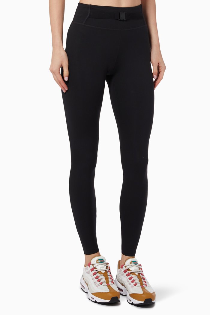 

Dri-FIT One Luxe Buckle Mid-Rise Leggings in Recycled Polyester, Black