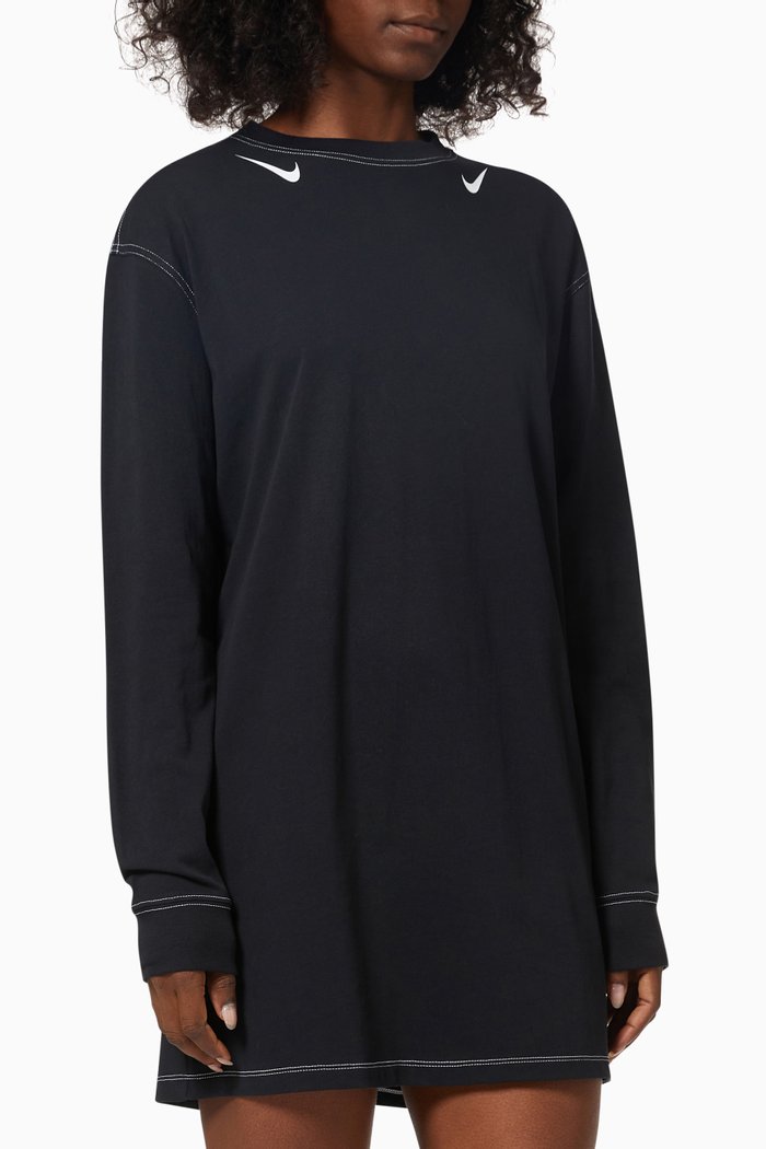 

Sportswear Swoosh Sweatshirt Dress in French Terry, Black