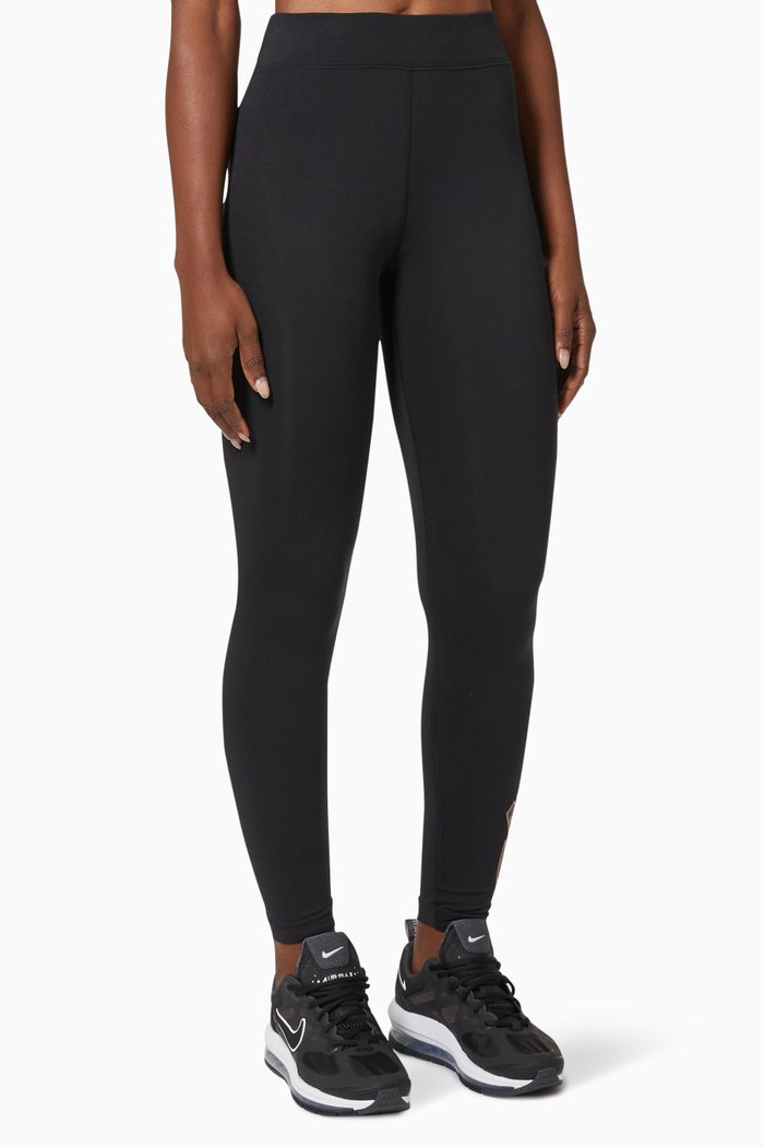 

Sportswear Animal Printed Logo Leggings in Jersey, Black