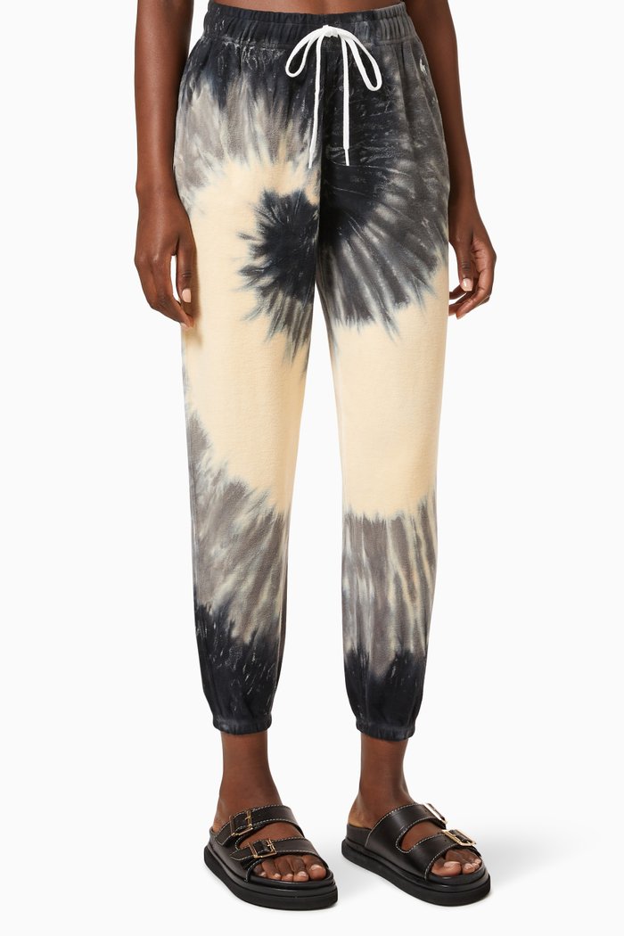 

Spiral Tie Dye Sweatpants in French Terry, Multicolour