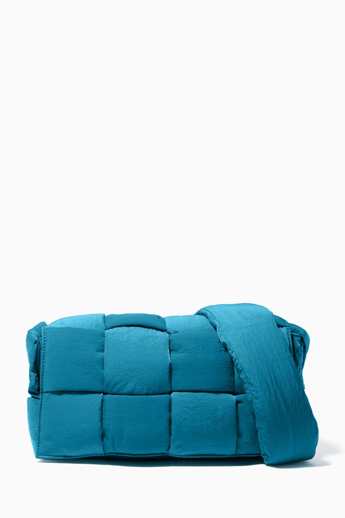 

Padded Tech Cassette in Intrecciato Nylon, Blue