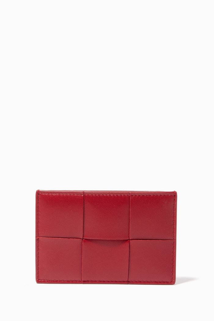 

Card Case in Intrecciato Nappa, Red