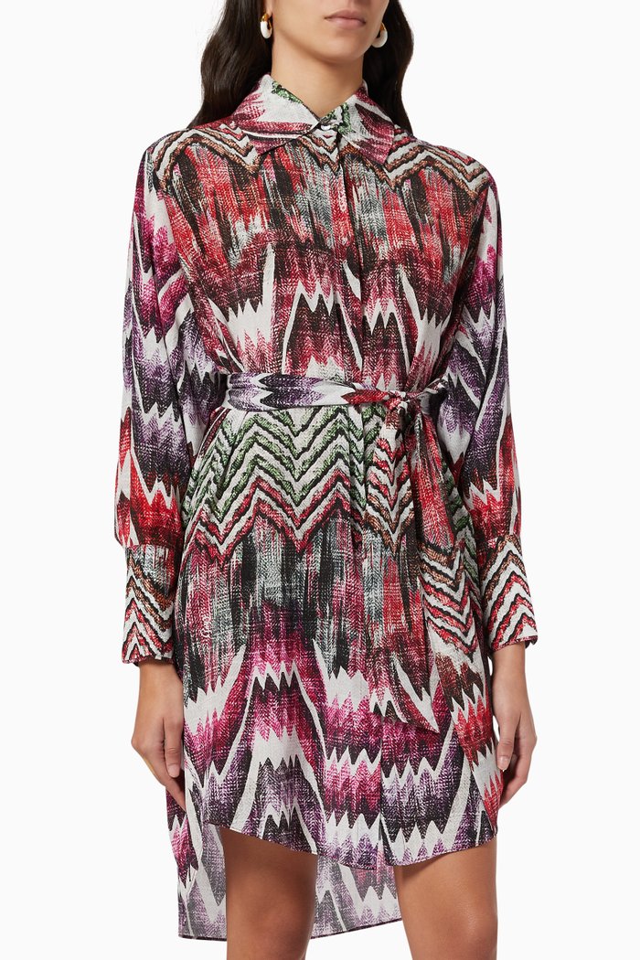 

Grazia Shirt Dress in SIlk, Multicolour
