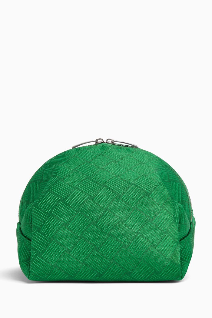 

Cosmetic Case in Jacquard Nylon, Green